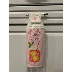 Crochet Top Kitchen Towel- You’re my sugar in my tea
